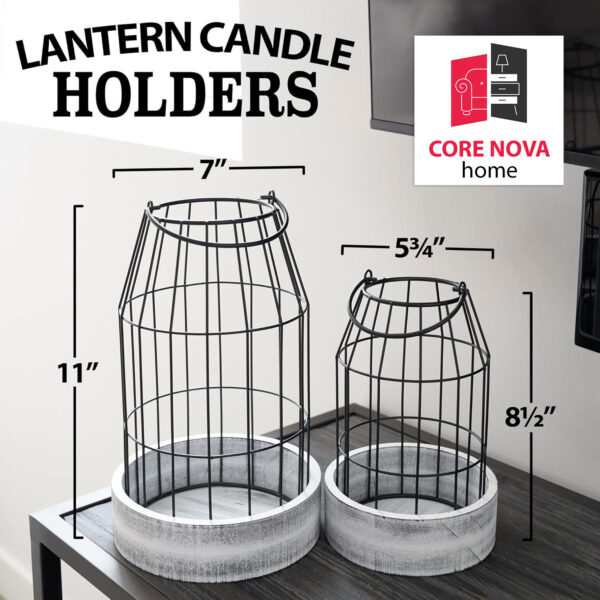 Set of 2 Lantern Candle Holders